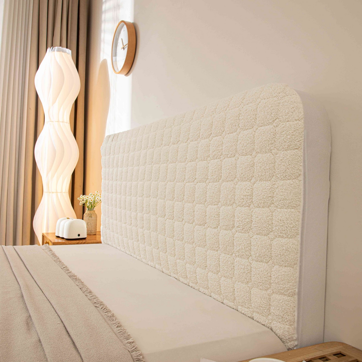 91家纺网 家纺一手货源 找家纺 （总）沐沐家纺 2025新款简约格序床头罩