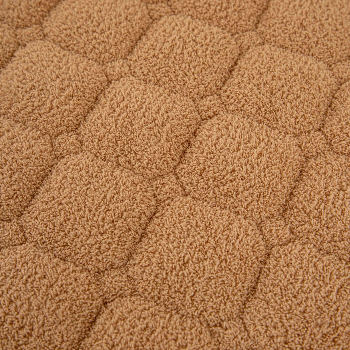 91家纺网 家纺一手货源 找家纺 沐沐家纺 2026新款简约格序床头罩 咖色