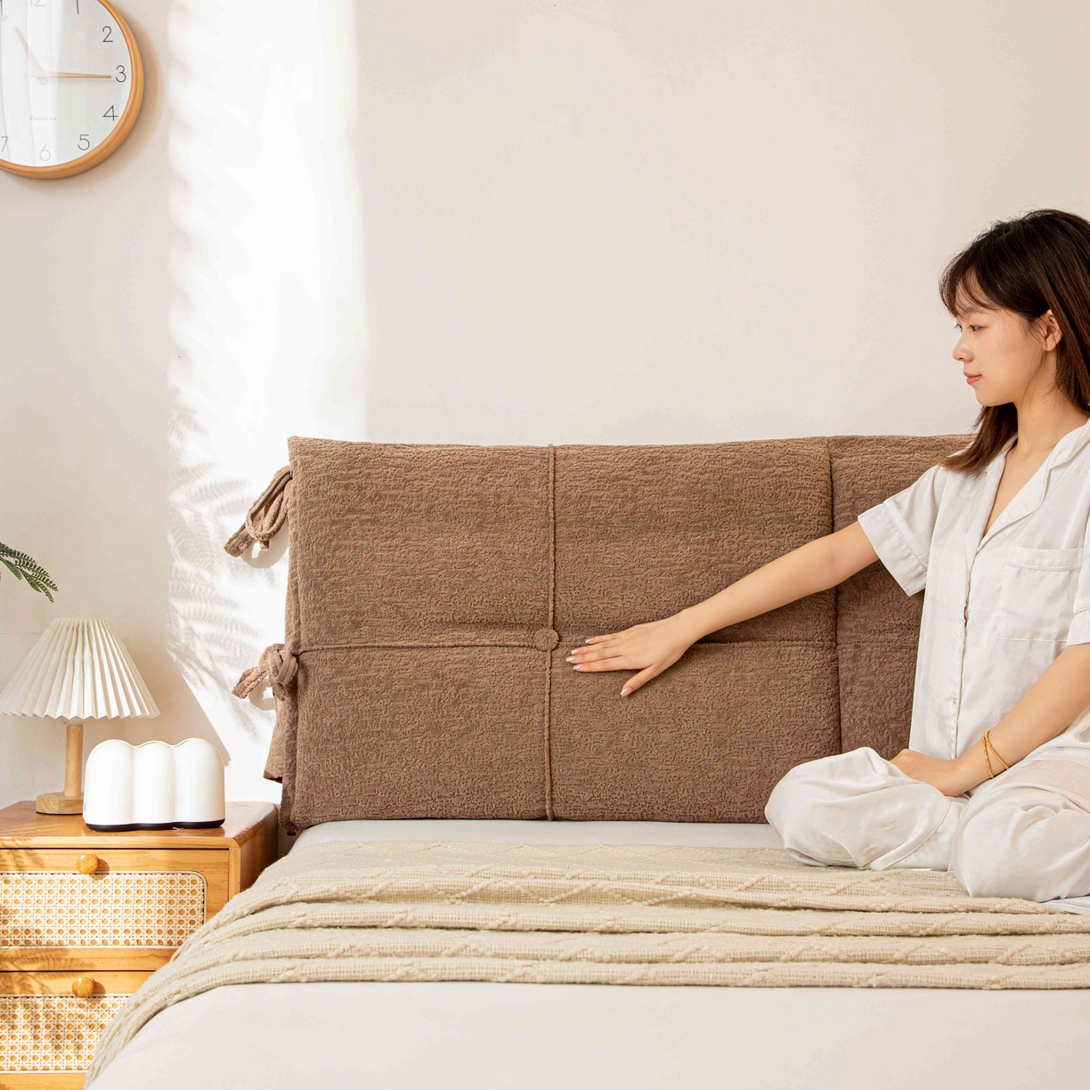 91家纺网 家纺一手货源 找家纺 （总）沐沐家纺 2026新款简约可可西里床头靠背