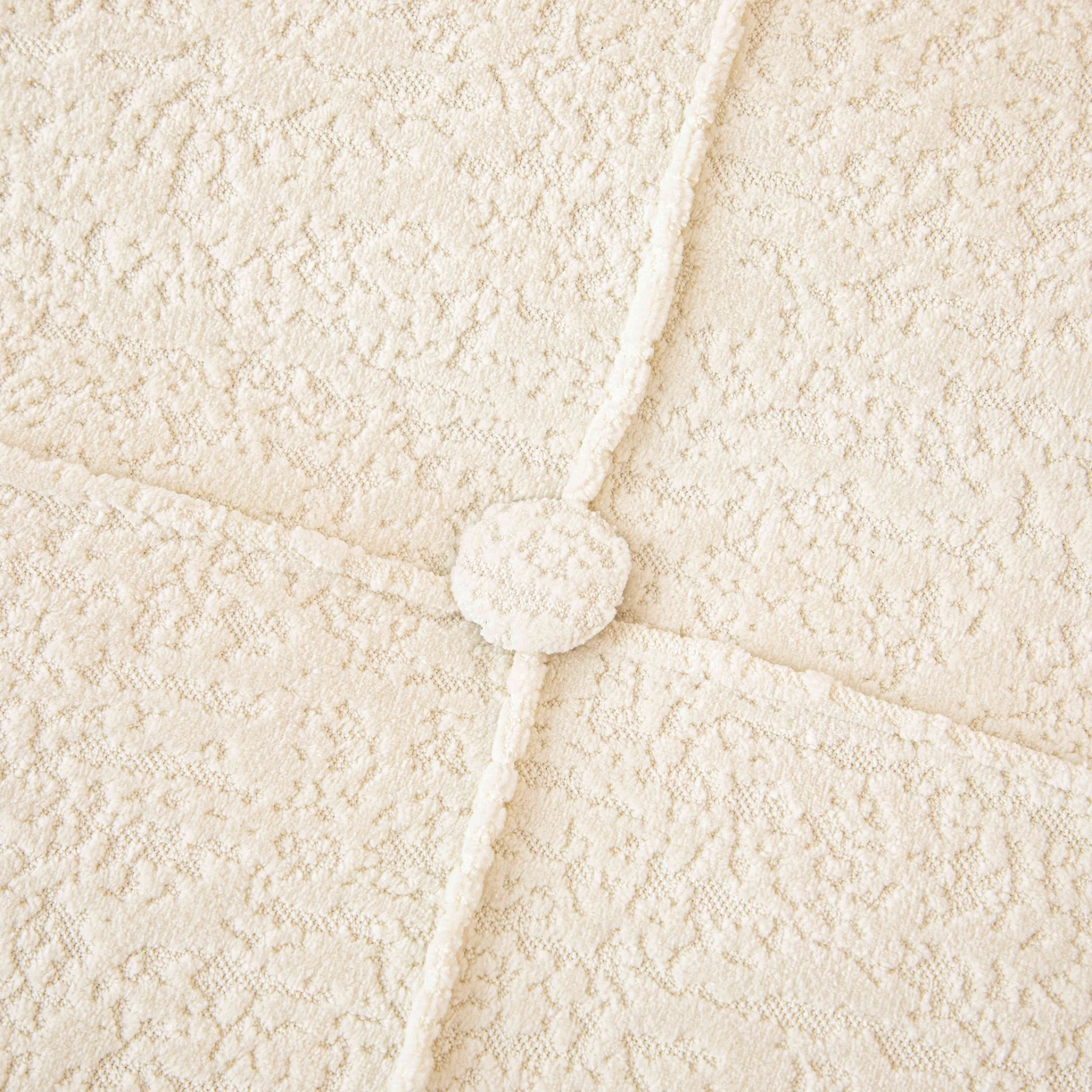 91家纺网 家纺一手货源 找家纺 沐沐家纺 2026新款简约可可西里床头靠背 米白