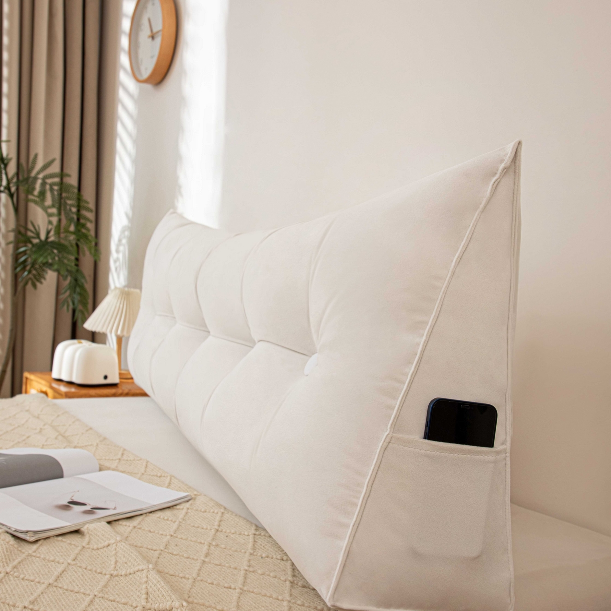 91家纺网 家纺一手货源 找家纺 （总）沐沐家纺 2026新款磨砂绒三角靠背（不带头枕）