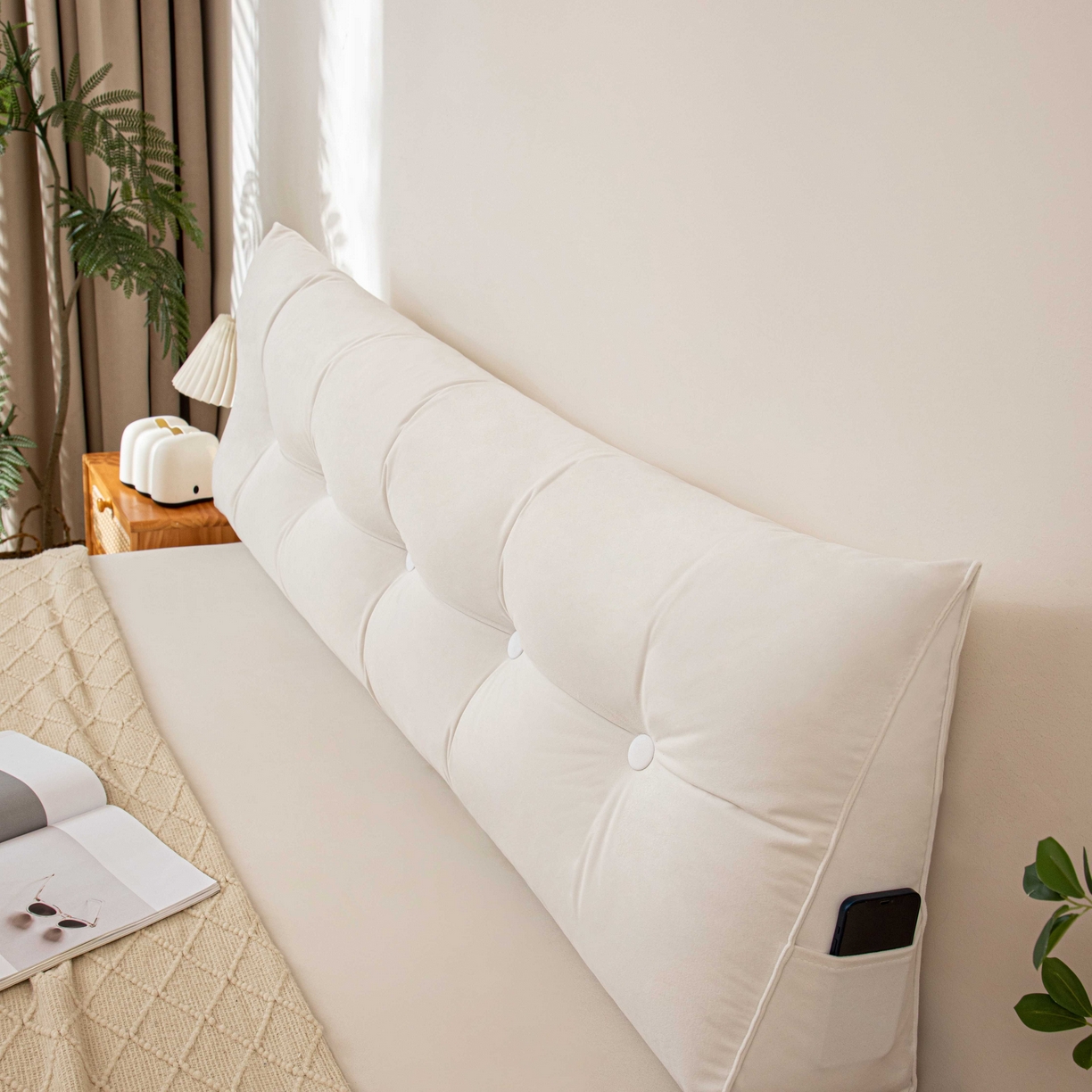 91家纺网 家纺一手货源 找家纺 （总）沐沐家纺 2026新款磨砂绒三角靠背（不带头枕）