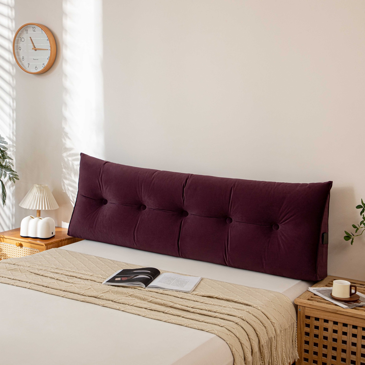 91家纺网 家纺一手货源 找家纺 沐沐家纺 2026新款磨砂绒三角靠背（不带头枕） 紫色