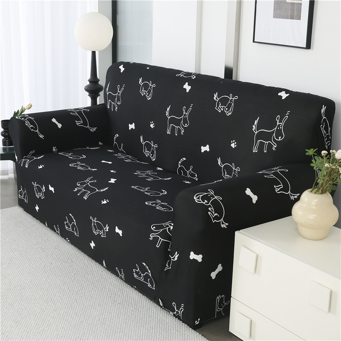 91家纺网 家纺一手货源 找家纺 雅竹 2025新款牛奶丝全包印花沙发套 斑灵