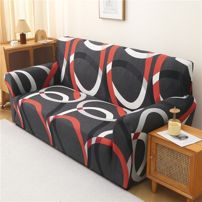 91家纺网 家纺一手货源 找家纺 雅竹 2025新款牛奶丝全包印花沙发套 佩环