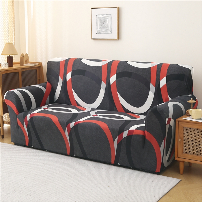 91家纺网 家纺一手货源 找家纺 雅竹 2025新款牛奶丝全包印花沙发套 佩环