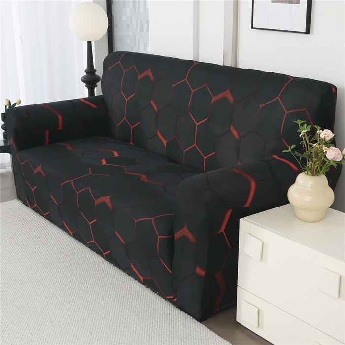 91家纺网 家纺一手货源 找家纺 雅竹 2025新款牛奶丝全包印花沙发套 奇幻