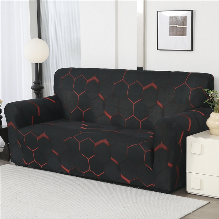 91家纺网 家纺一手货源 找家纺 雅竹 2025新款牛奶丝全包印花沙发套 奇幻