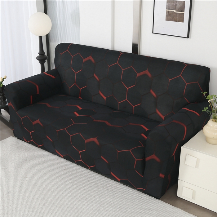 91家纺网 家纺一手货源 找家纺 雅竹 2025新款牛奶丝全包印花沙发套 奇幻