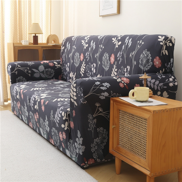 91家纺网 家纺一手货源 找家纺 雅竹 2025新款牛奶丝全包印花沙发套 青蔓