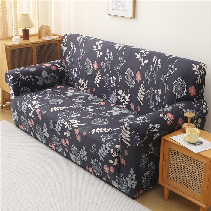 91家纺网 家纺一手货源 找家纺 雅竹 2025新款牛奶丝全包印花沙发套 青蔓