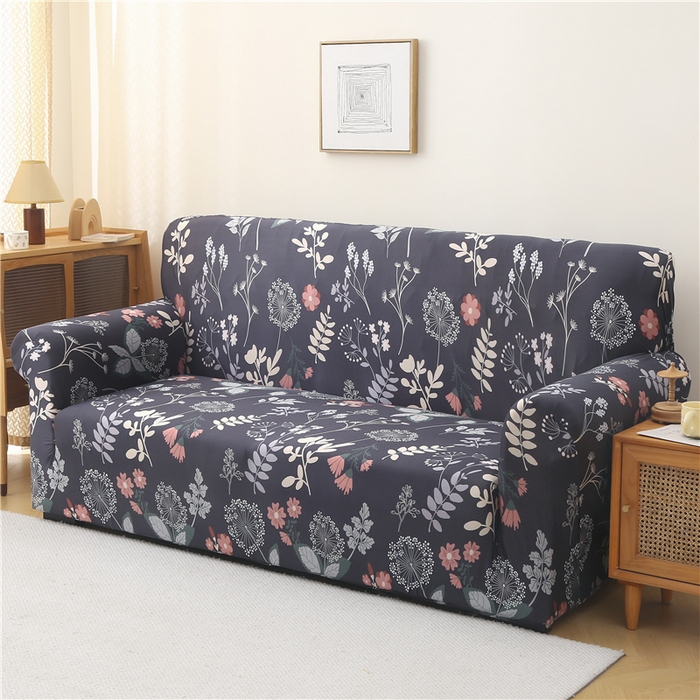 91家纺网 家纺一手货源 找家纺 雅竹 2025新款牛奶丝全包印花沙发套 青蔓