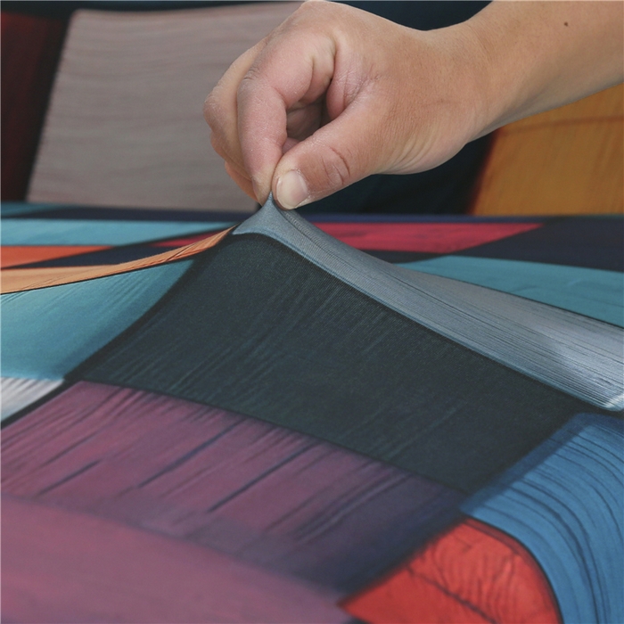 91家纺网 家纺一手货源 找家纺 雅竹 2025新款牛奶丝全包印花沙发套 数码彩格