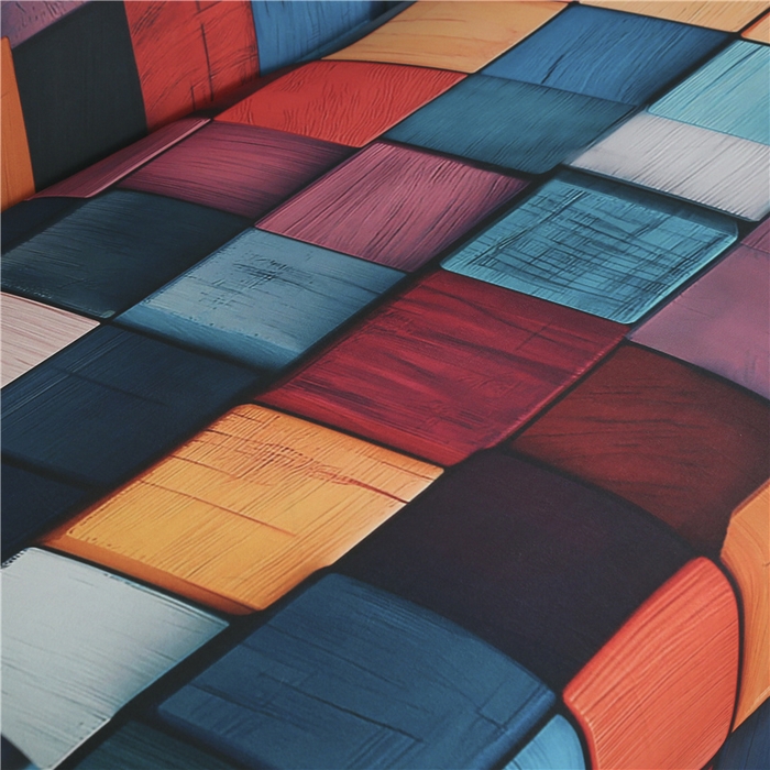 91家纺网 家纺一手货源 找家纺 雅竹 2025新款牛奶丝全包印花沙发套 数码彩格