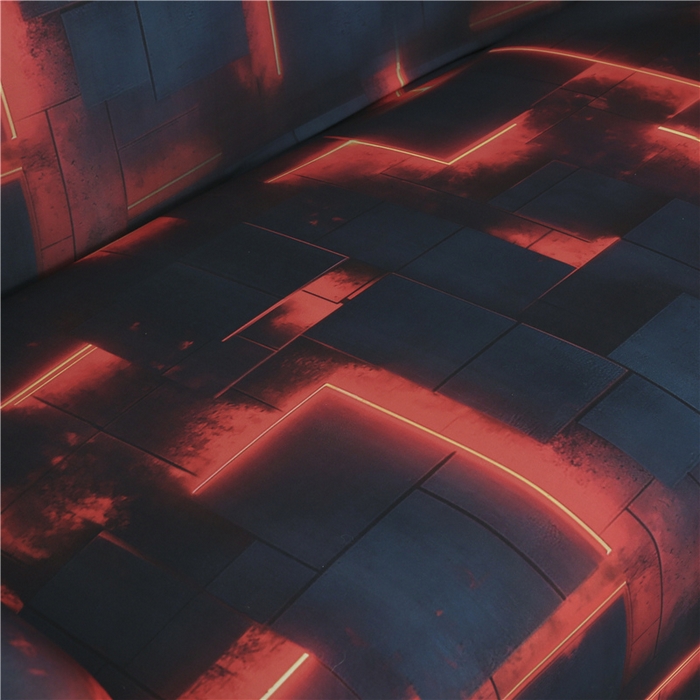 91家纺网 家纺一手货源 找家纺 雅竹 2025新款牛奶丝全包印花沙发套 数码黑格