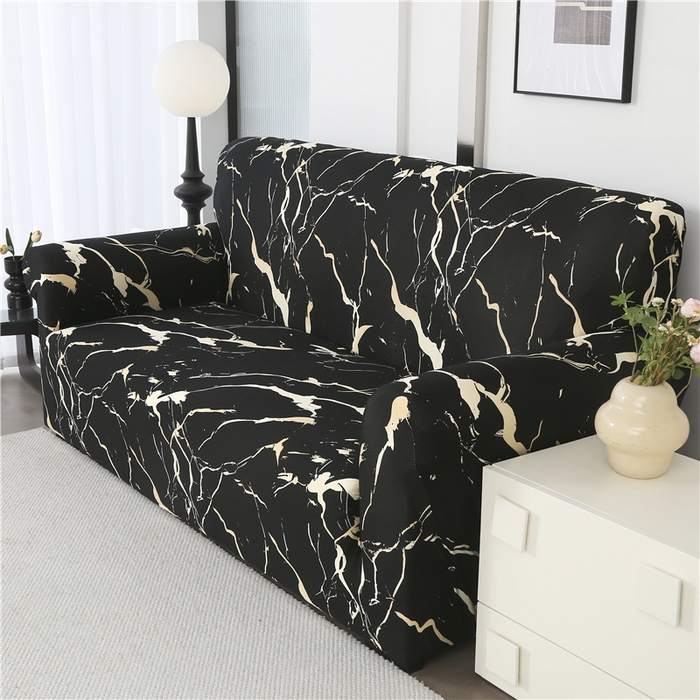 91家纺网 家纺一手货源 找家纺 雅竹 2025新款牛奶丝全包印花沙发套 霞缕