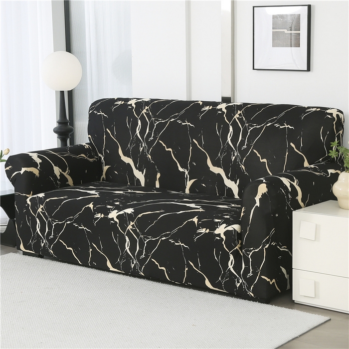 91家纺网 家纺一手货源 找家纺 雅竹 2025新款牛奶丝全包印花沙发套 霞缕