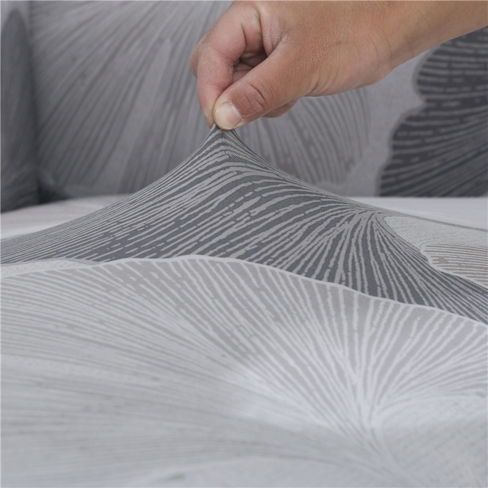 91家纺网 家纺一手货源 找家纺 雅竹 2025新款牛奶丝全包印花沙发套 银杏