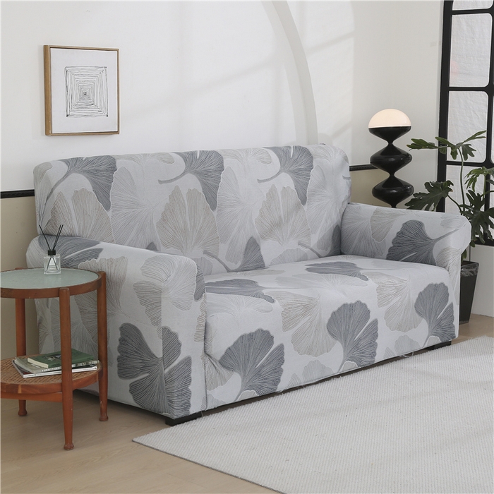 91家纺网 家纺一手货源 找家纺 雅竹 2025新款牛奶丝全包印花沙发套 银杏