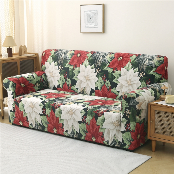 91家纺网 家纺一手货源 找家纺 雅竹 2025新款牛奶丝全包印花沙发套 璎珞