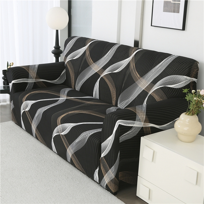 91家纺网 家纺一手货源 找家纺 雅竹 2025新款牛奶丝全包印花沙发套 云絮