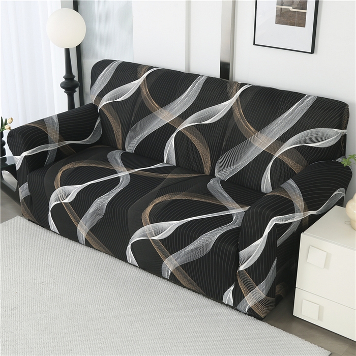 91家纺网 家纺一手货源 找家纺 雅竹 2025新款牛奶丝全包印花沙发套 云絮