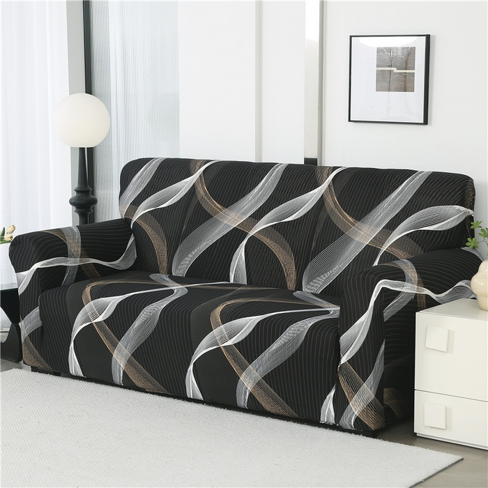 91家纺网 家纺一手货源 找家纺 雅竹 2025新款牛奶丝全包印花沙发套 云絮