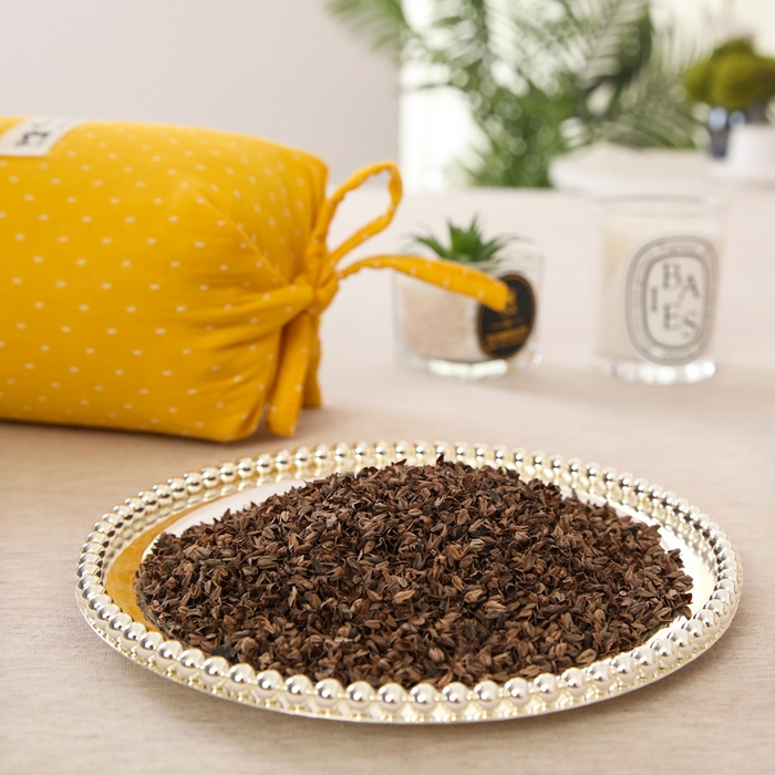 91家纺网 家纺一手货源 找家纺 明星枕业 2025新款a类荞麦颈椎枕全棉双层纱圆柱糖果枕纯枕头全壳硬枕成人颈椎支撑 星光点点黄