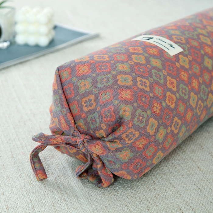 91家纺网 家纺一手货源 找家纺 明星枕业 2025新款a类荞麦颈椎枕全棉双层纱圆柱糖果枕纯枕头全壳硬枕成人颈椎支撑 香奈紫