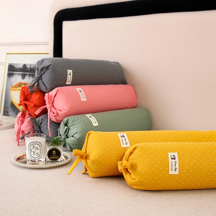 91家纺网 家纺一手货源 找家纺 （总）明星枕业 2025新款a类荞麦颈椎枕全棉双层纱圆柱糖果枕纯枕头全壳硬枕成人颈椎支撑