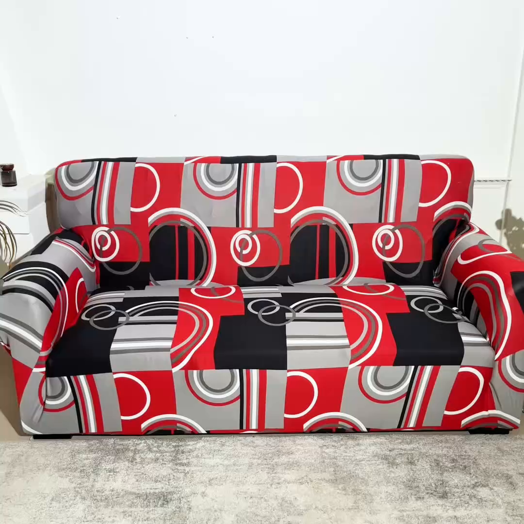 91家纺网 家纺一手货源 找家纺 （总）雅竹 2025新款三人位牛奶丝印花沙发套系列