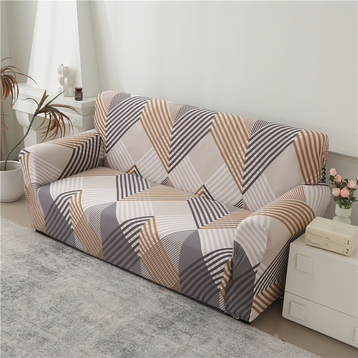 91家纺网 家纺一手货源 找家纺 雅竹 2025新款三人位牛奶丝印花沙发套系列 菱纹