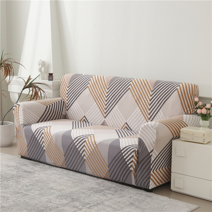 91家纺网 家纺一手货源 找家纺 雅竹 2025新款三人位牛奶丝印花沙发套系列 菱纹