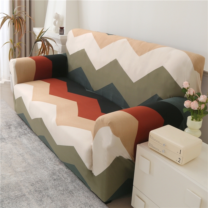 91家纺网 家纺一手货源 找家纺 雅竹 2025新款三人位牛奶丝印花沙发套系列 流波