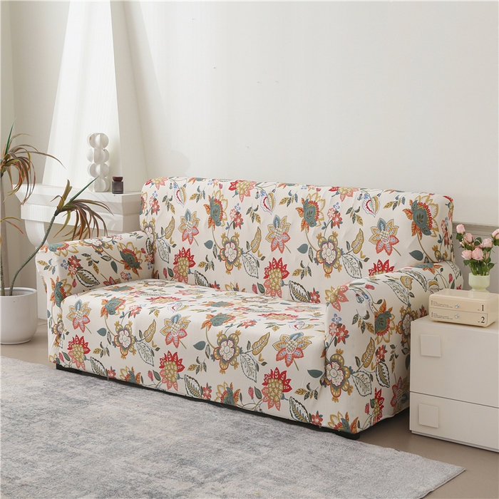 91家纺网 家纺一手货源 找家纺 雅竹 2025新款三人位牛奶丝印花沙发套系列 霜华