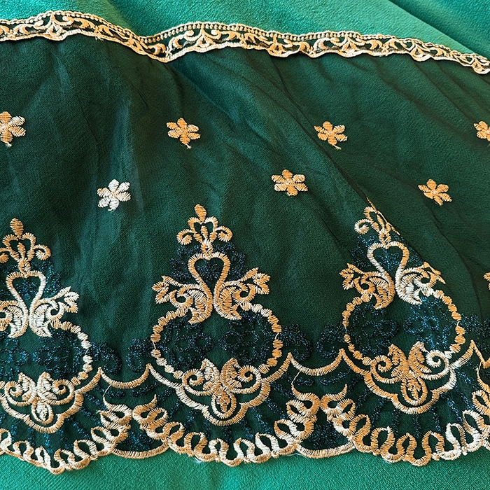 91家纺网 家纺一手货源 找家纺 罗艺轩 2025新款牛奶绒浪漫花边床裙款三件套-暖洋洋 暖洋洋-绿