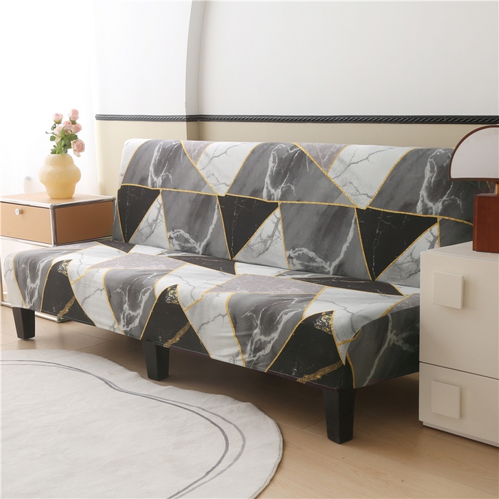 91家纺网 家纺一手货源 找家纺 雅竹 2025新款牛奶丝印花沙发床套系列 理石纹