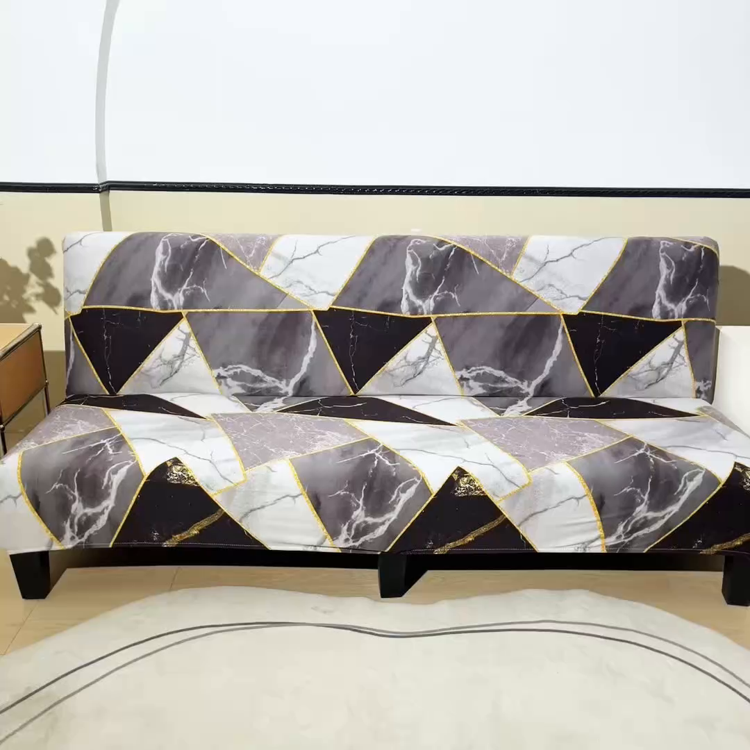 91家纺网 家纺一手货源 找家纺 雅竹 2025新款牛奶丝印花沙发床套系列 理石纹