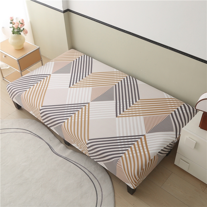 91家纺网 家纺一手货源 找家纺 雅竹 2025新款牛奶丝印花沙发床套系列 菱纹