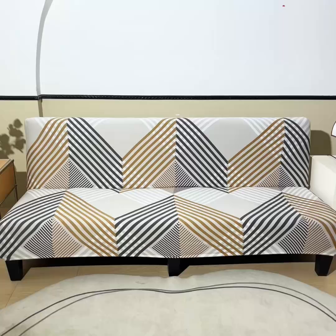 91家纺网 家纺一手货源 找家纺 雅竹 2025新款牛奶丝印花沙发床套系列 菱纹