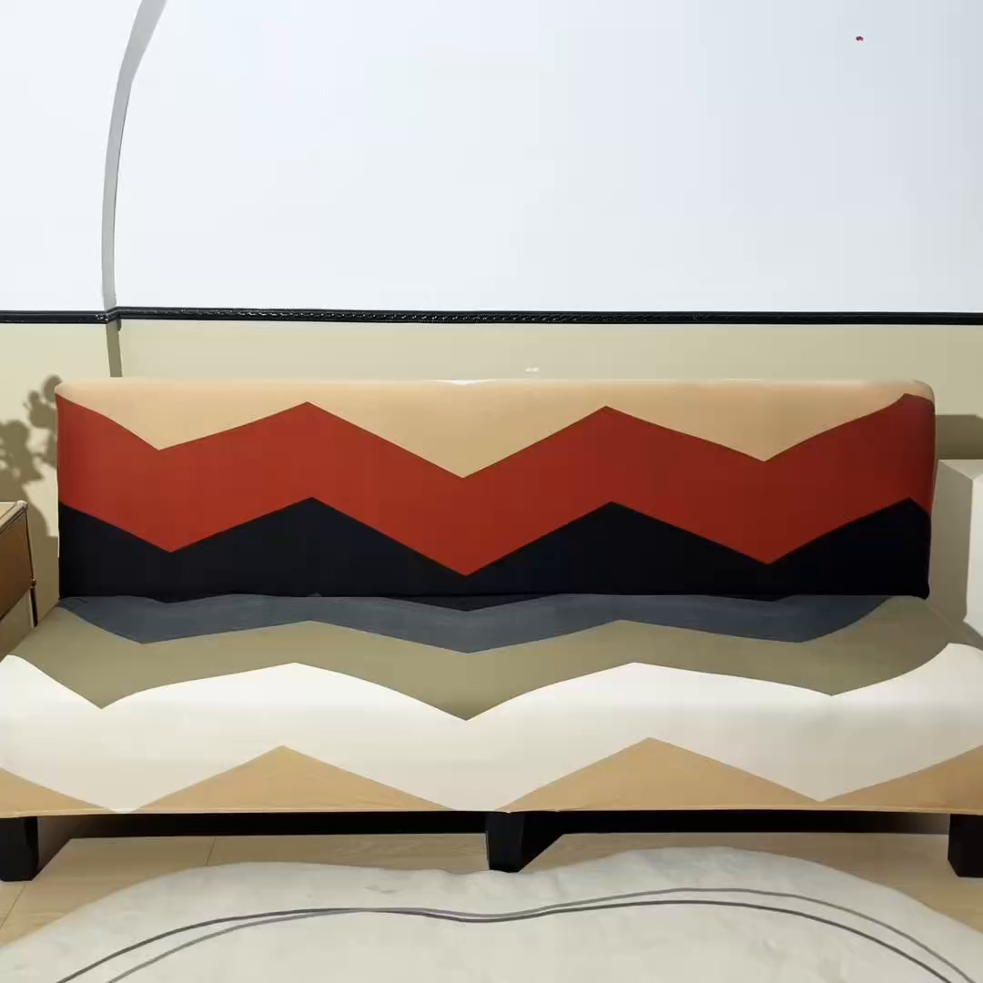 91家纺网 家纺一手货源 找家纺 雅竹 2025新款牛奶丝印花沙发床套系列 流波