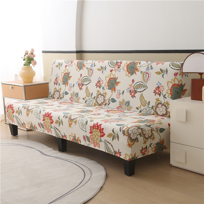 91家纺网 家纺一手货源 找家纺 雅竹 2025新款牛奶丝印花沙发床套系列 霜华