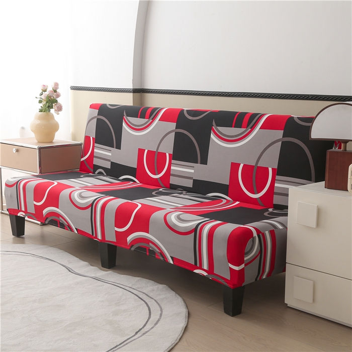 91家纺网 家纺一手货源 找家纺 雅竹 2025新款牛奶丝印花沙发床套系列 圆环