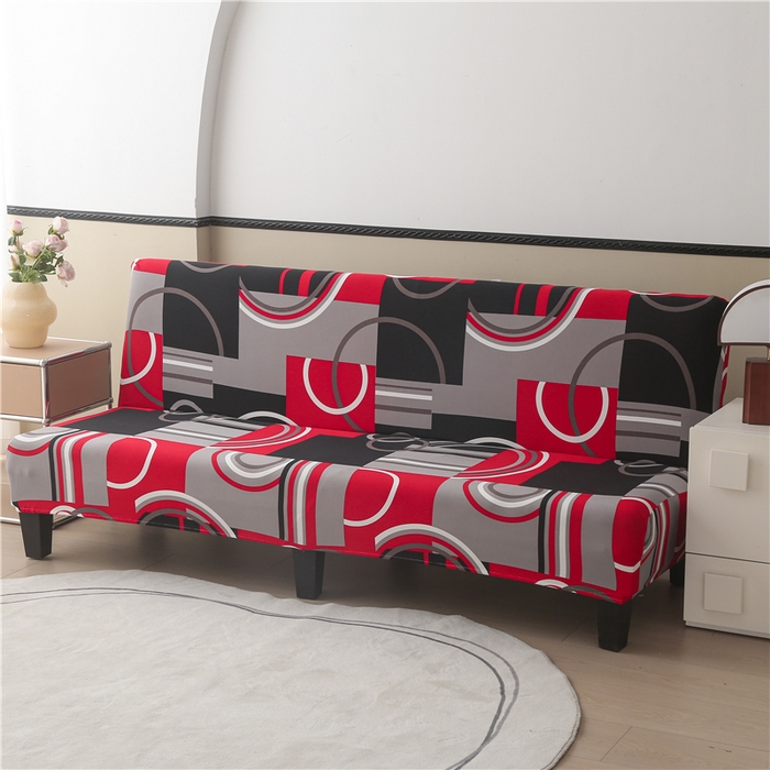 91家纺网 家纺一手货源 找家纺 雅竹 2025新款牛奶丝印花沙发床套系列 圆环