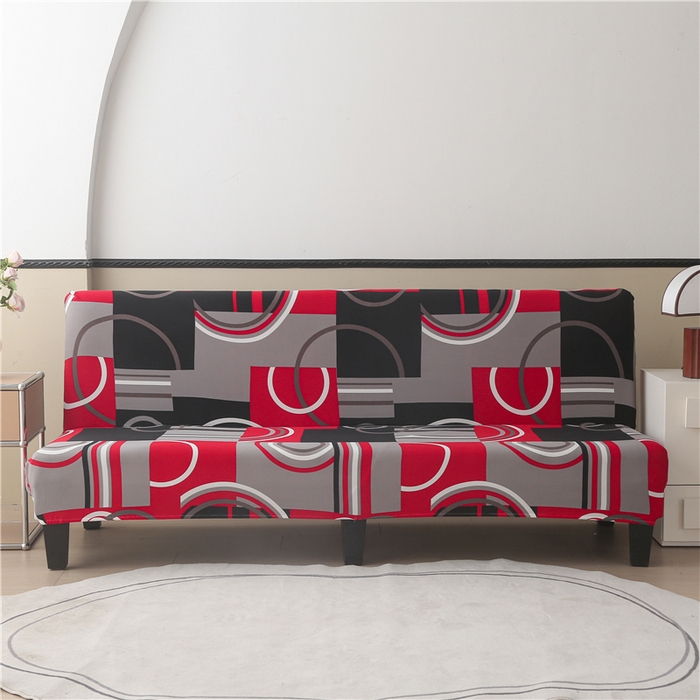 雅竹 2025新款牛奶丝印花沙发床套系列 圆环