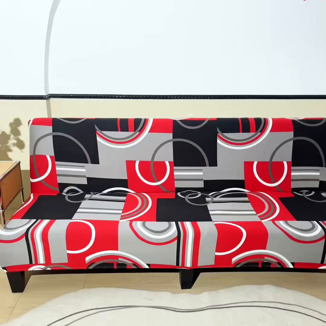 91家纺网 家纺一手货源 找家纺 雅竹 2025新款牛奶丝印花沙发床套系列 圆环