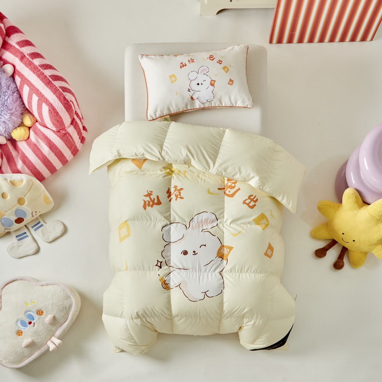 91家纺网 家纺一手货源 找家纺 （总）暖羽屋羽绒馆 2025新款抗菌防螨绒子含量95白鸭绒被芯1.5米儿童羽绒被子婴幼儿学生鸭绒被春秋被