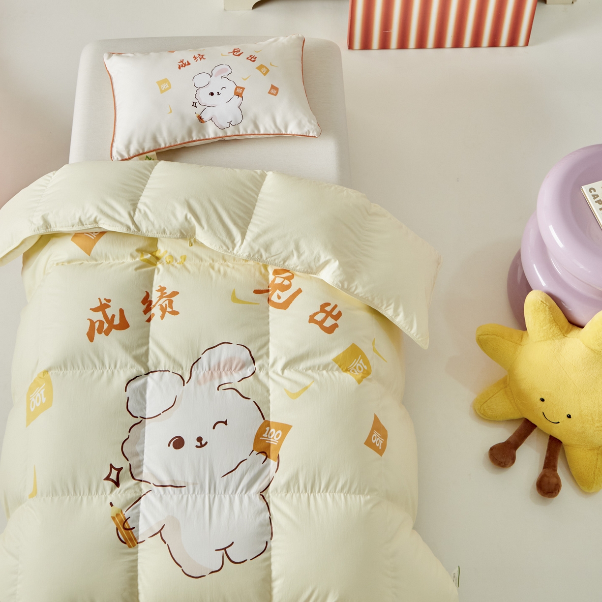 91家纺网 家纺一手货源 找家纺 （总）暖羽屋羽绒馆 2025新款抗菌防螨绒子含量95白鸭绒被芯1.5米儿童羽绒被子婴幼儿学生鸭绒被春秋被
