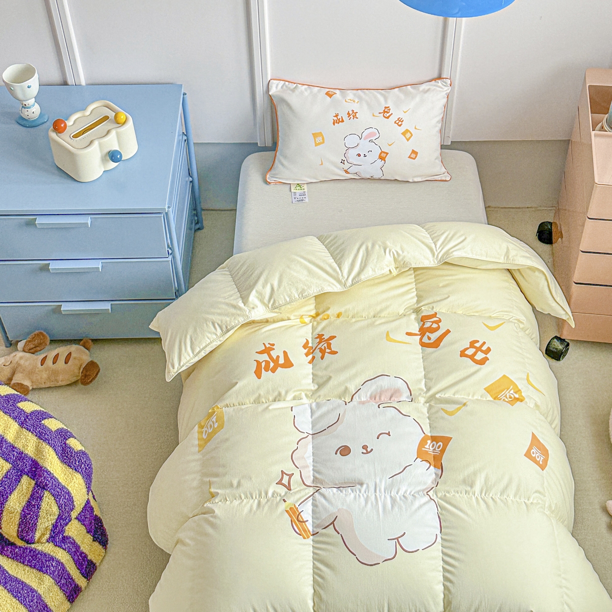 91家纺网 家纺一手货源 找家纺 （总）暖羽屋羽绒馆 2025新款抗菌防螨绒子含量95白鸭绒被芯1.5米儿童羽绒被子婴幼儿学生鸭绒被春秋被