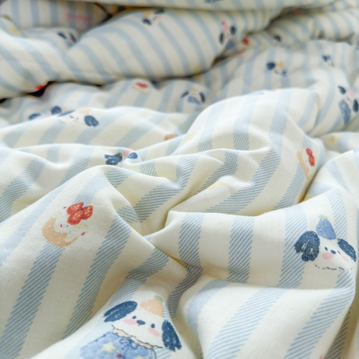 91家纺网 家纺一手货源 找家纺 卡芙芯类馆 2025新款双层纱宝宝绒豆豆被被子被芯 蛋糕小狗